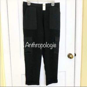 Anthropologie Maeve Satin Tuxedo Cargo Dress Pants